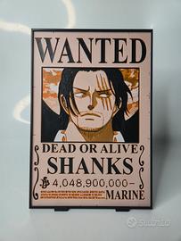 Quadro / Poster Wanted One Piece Shanks il Rosso