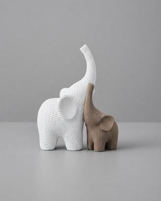 Coppia di statuine elefanti decorativi stampa 3D