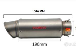 0701. scarico titanio ingresso 51 lunghezza 320 mm