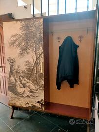 Appendiabiti con pannello scorrevole anni '60