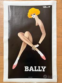 Poster vintage VILLEMOT BERNARD BALLY BLONDE