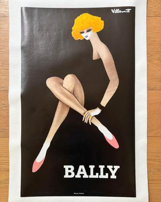 Poster vintage VILLEMOT BERNARD BALLY BLONDE