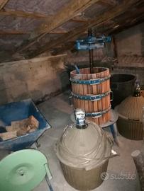 torchio + raspatrice + 10 damigiane