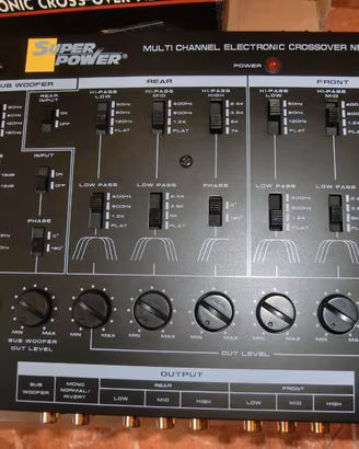 CROSSOVER ATTIVO MULTICANALE FRONT+REAR SUBWOOFER
