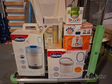 sterilizzatori Chicco, scalda biberon, contenitori