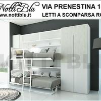 Letto a Scomparsa castello con scrivania Notti Blu