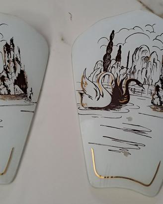 Coppia di vetri per appliques
