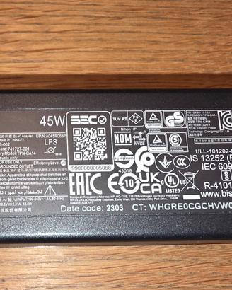 HP Caricabatteria Adattatore PC 45W