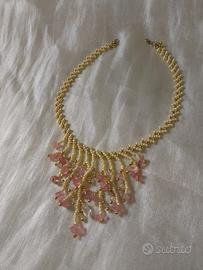 Collana a cascata elegante giada persiana Rosa 