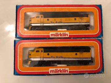 Marklin Rio Grande motrice e folle 3062 e 4062