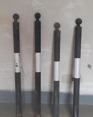 4 Paletti Delimitatori In Ferro Sezione Rotonda