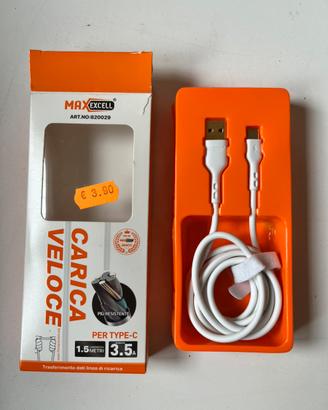 Cavo USB MAXEXCELL Type-C 1.5m 3.5A