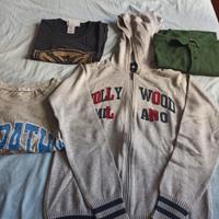 Felpa in filo per ragazzino di 14 anni e 3 magliet