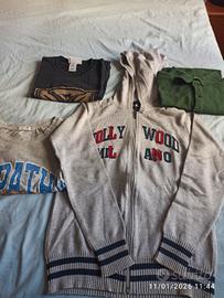 Felpa in filo per ragazzino di 14 anni e 3 magliet