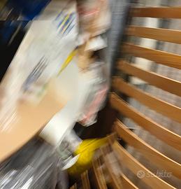 Rete a doghe e materasso singolo