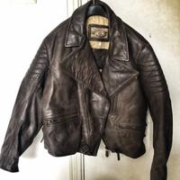 Chiodo da donna Armani Jeans in pelle marrone