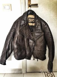 Chiodo da donna Armani Jeans in pelle marrone