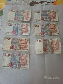 7 mille lire della Montessori e monte vecchie ital