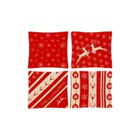 Federe per cuscini 4 PEZZI Motivo Natalizio 45x45x
