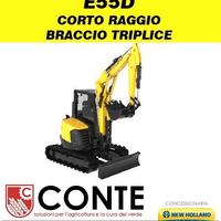 Miniescavatore NEW HOLLAND E55D braccio triplice