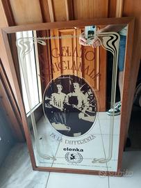 specchio pubblicitario d' epoca 