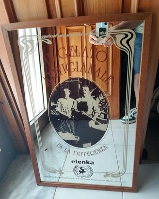specchio pubblicitario d' epoca 