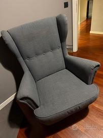 POLTRONA IKEA STRANDMON - GRIGIO SCURO