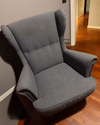 POLTRONA IKEA STRANDMON - GRIGIO SCURO