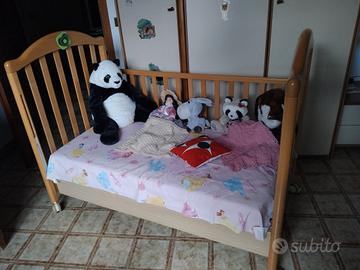 lettino a cancelli e materasso 