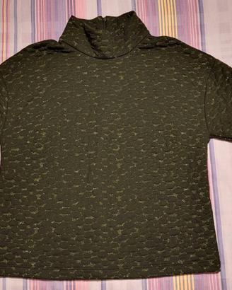 Maglia Imperial nera oro zip retro S/M