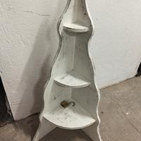 angoliera legno da appendere dipinta Shabby crema