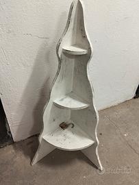 angoliera legno da appendere dipinta Shabby crema