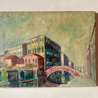 Venezia olio su tela vintage metà ‘900