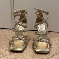 Sandali con tacco gold Michael Kors