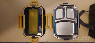 Lunch Box 3 scomparti acciaio inox