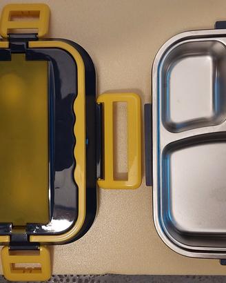 Lunch Box 3 scomparti acciaio inox