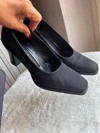 Scarpe nere tessuto vintage SERGIO ROSSI