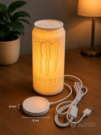 Lampada Litofania Monster Energy 3D Personalizzata