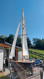 Barca a vela in legno 5 m