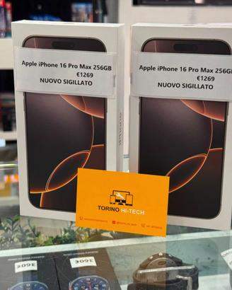 Apple iPhone 16 Pro Max 256GB - NUOVO SIGILLATO