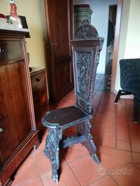 sedie intagliate in legno massello n. 2