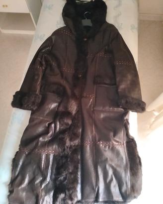 Cappotto da donna Arpel in pelle e pelliccia