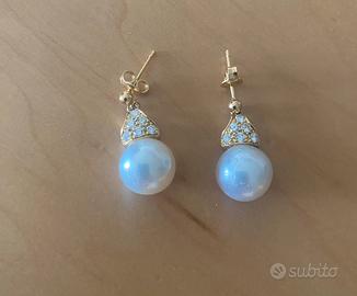 Orecchini perle e brillanti
