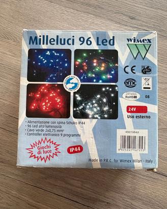 Luci Natale Wimex Milleluci 96 LED blu per esterno