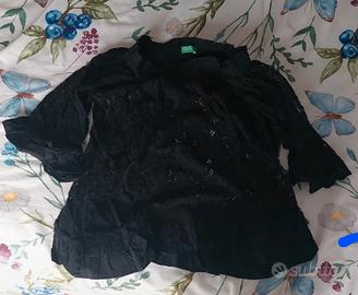 maglia nera in pizzo