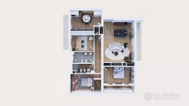 Appartamento Ristrutturato con 3 Camere, 2 Bagni,