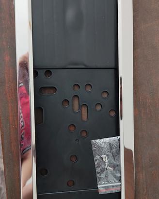 Porta targa alluminio cromato 
