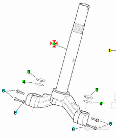 Piastra di sterzo Aprilia Scarabeo 125 AP8123904