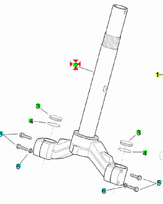 Piastra di sterzo Aprilia Scarabeo 125 AP8123904