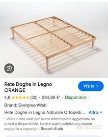 Letto 200x200 a doghe ortopedico
